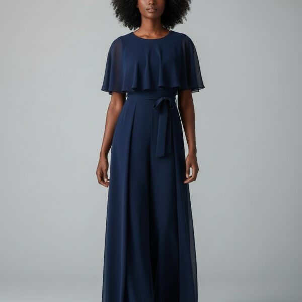 Combinaison ceremonie bleue femme