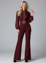 Combinaison Élégante Ceinturée   CombiCeremonie