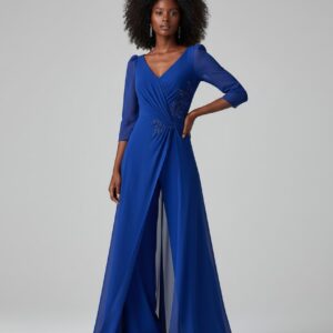 Combinaison femme chic mariage bleu marine   CombiCeremonie