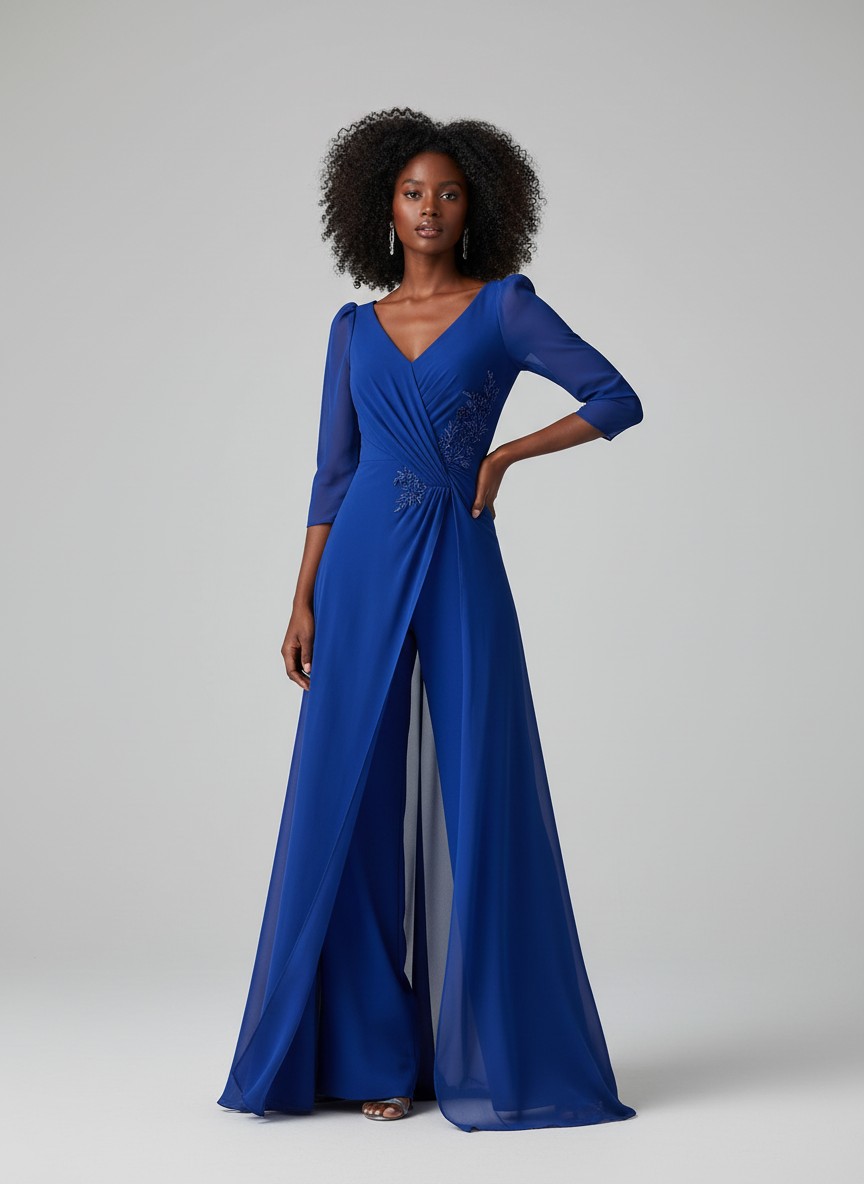 Combinaison femme chic mariage bleu marine CombiCeremonie