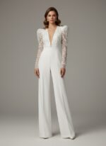 Combinaison femme chic mariage manche longue   CombiCeremonie