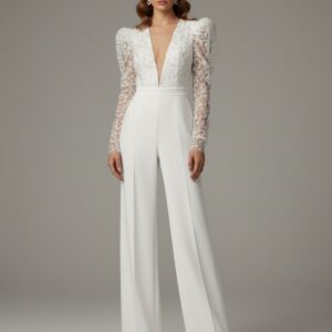 Combinaison femme chic mariage manche longue   CombiCeremonie