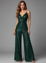 Combinaison Femme Vert Émeraude   CombiCeremonie