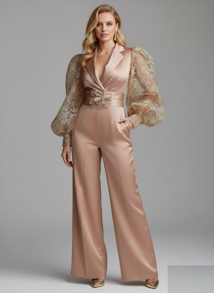 Combinaison grande taille champagne   CombiCeremonie
