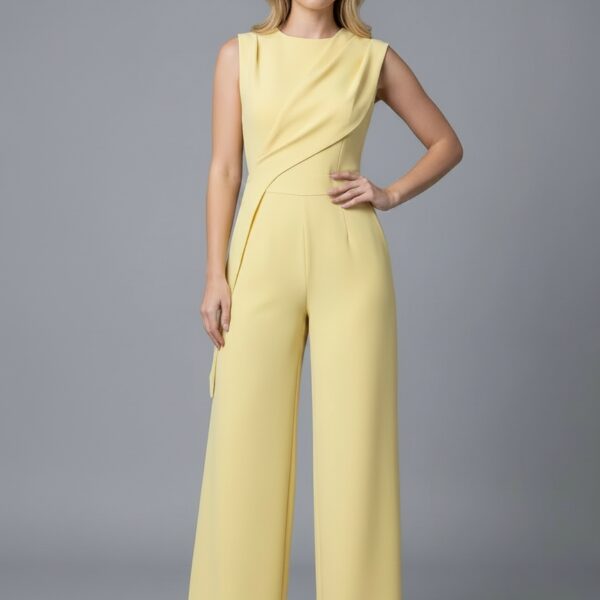 Combinaison jaune ceremonie femme