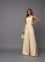 Combinaison jaune pastel cérémonie femme   CombiCeremonie