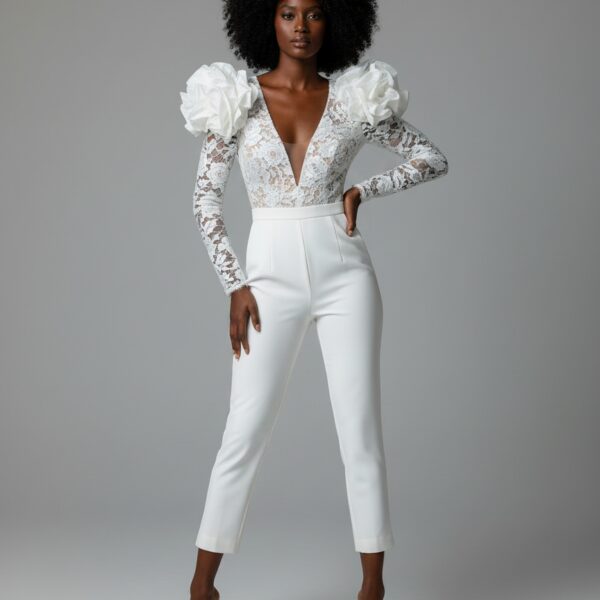 Combinaison mariage chic femme