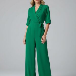 Combinaison mariage invitée vert   CombiCeremonie