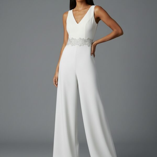 Combinaison mariage ivoire femme