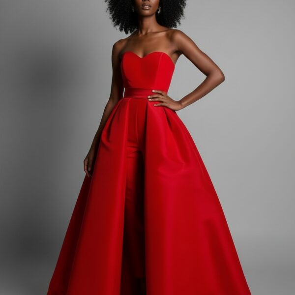 Combinaison mariage rouge femme