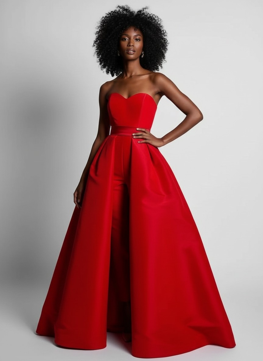 Combinaison mariage rouge femme CombiCeremonie