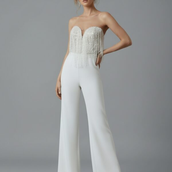 Combinaison pantalon bustier mariage