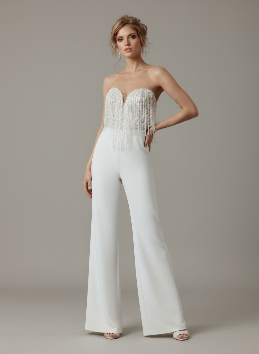 Combinaison pantalon bustier mariage CombiCeremonie
