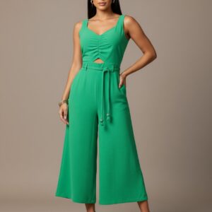 Combinaison verte ete cérémonie femme   CombiCeremonie