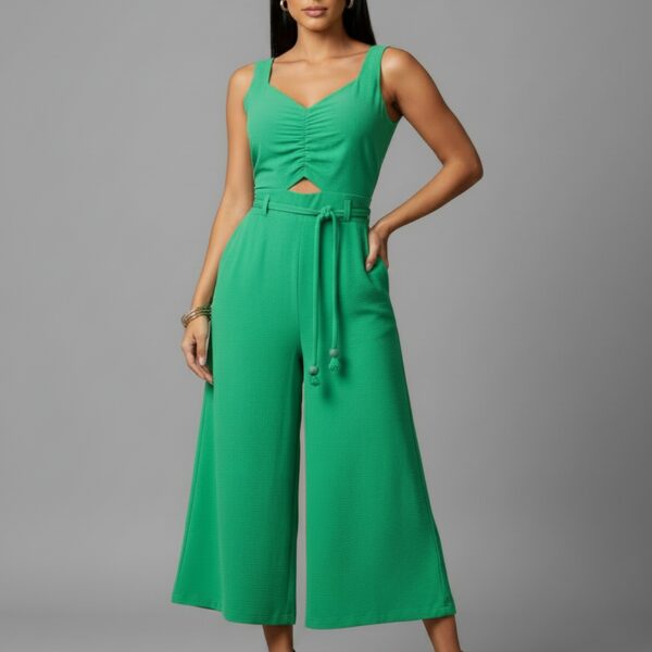 Combinaison verte ete cérémonie femme