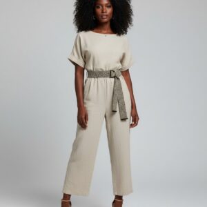 Combinaison femme beige chic   CombiCeremonie