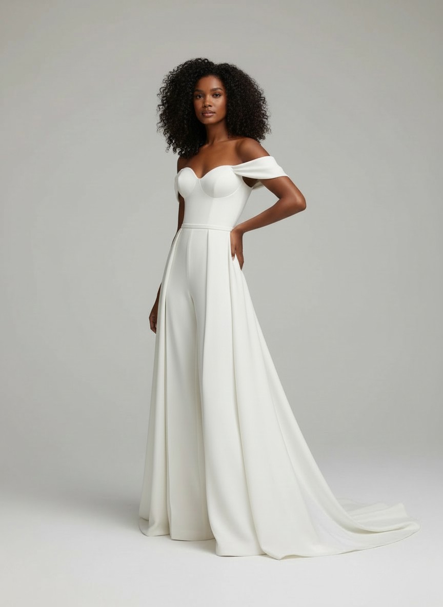 Combinaison Mariage Traîne Longue CombiCeremonie