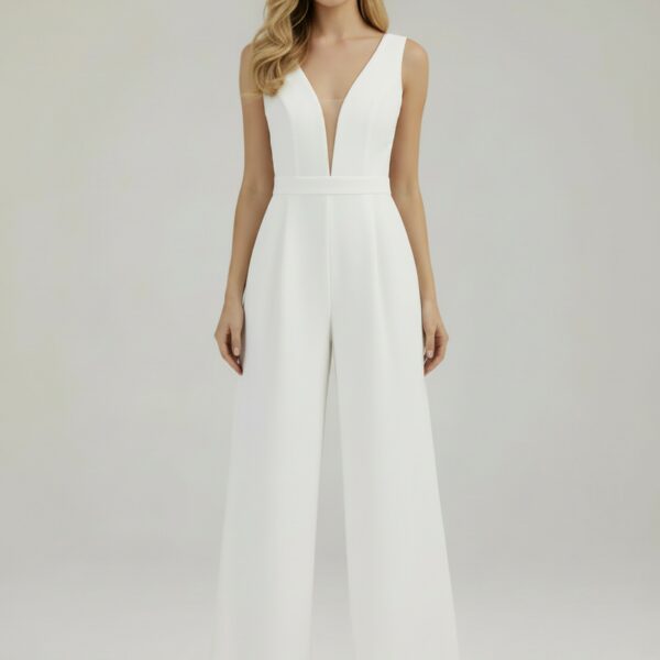 Combinaison blanche femme mariage civil