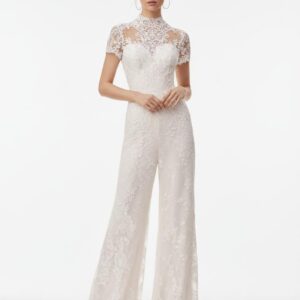 Combinaison Mariée Dentelle Blanche Femme