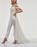 Combinaison Blanche pour Mariage Traîne Femme