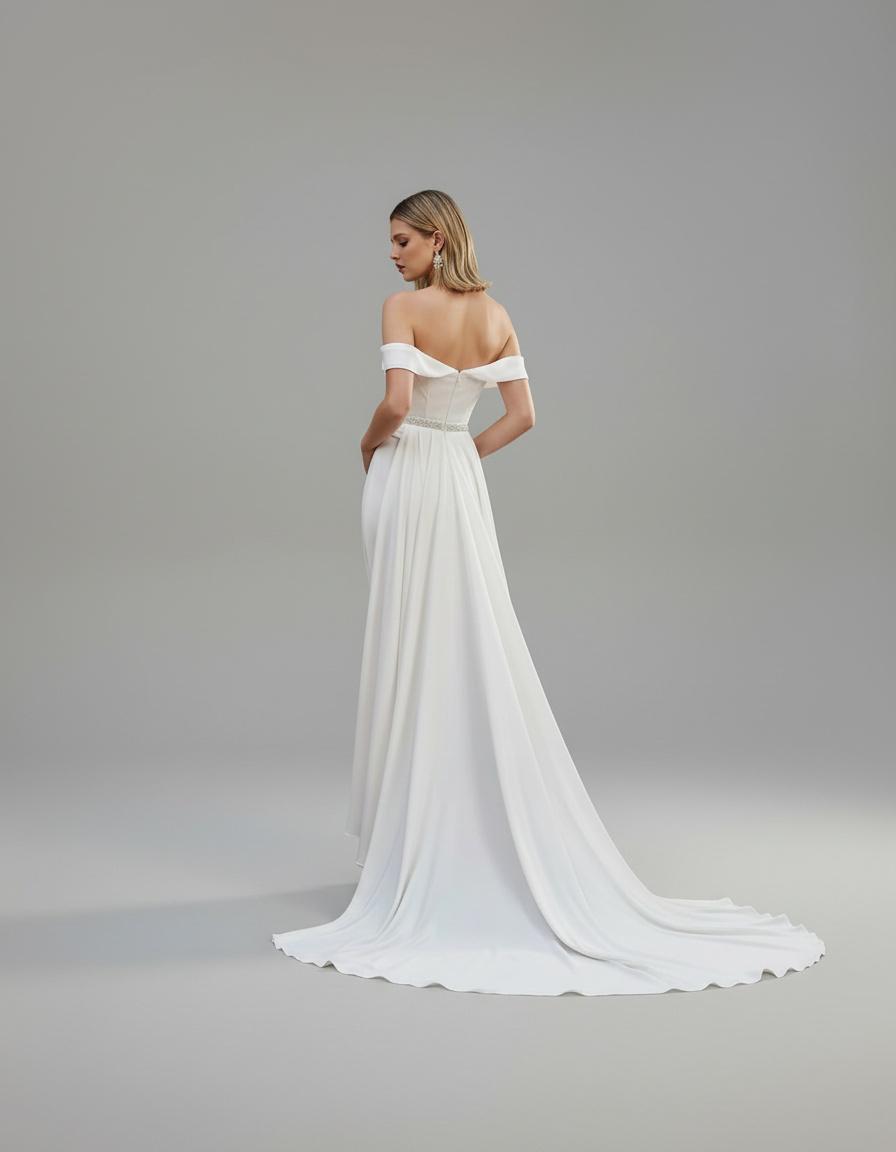 Combinaison Blanche pour Mariage Traîne Femme – Image 2